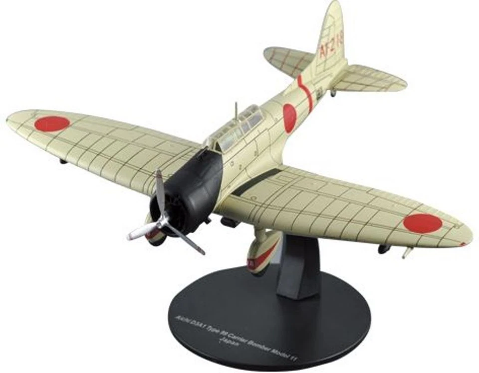 Aichi D3A Tipo 99 BOMBARDERO DE BUCEO, avión de la Segunda Guerra Mundial escala 1/72, avión modelo (Japón) Foto 1 de 1