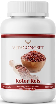 VITACONCEPT Riso Rosso Fermentato 600mg Inclusa Monacolina K I Alto Dosaggio I 120 Capsule