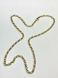 9ct Gold 375 Oval Link Belcher Chain / Necklace 18" - Picture 1 of 9