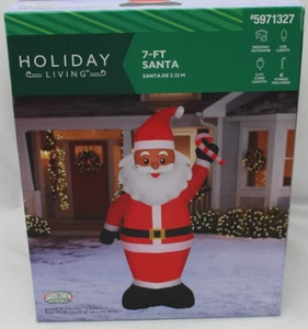 Holiday Living Christmas Inflatable Santa Black African Santa w Lights 7ft Tall - Picture 1 of 4