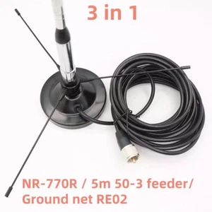 NEW NR-770R RE-02 SO-239 Amateur Ham Radio PL259 Antenna Ground Plane 3 in 1 Kit - Zdjęcie 1 z 8