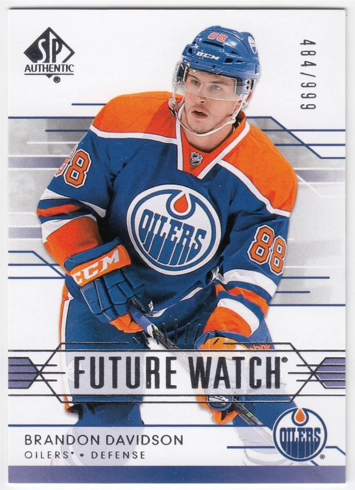 2014-15 Upper Deck SP Authentic Future Watch BRANDON DAVIDSON 203 /999 Oilers RC - Image 1 of 1