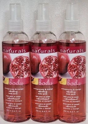 Avon Naturals POMEGRANATE & MANGO Refreshing Body Spray 8.4 fl. oz. LOT of 3 - Image 1 of 4