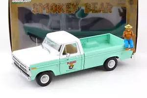 1:18 Greenlight 1975 Ford F-100 Ranger Pick-Up Forest Service Con Smokey Bear F - Foto 1 di 4