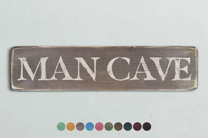 Letrero de madera estilo vintage MAN CAVE. Shabby Chic Retro Hogar Regalo - Imagen 1 de 4