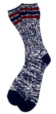 $34 Bloomingdale'S Hombre 1 Par Paquete Azul Blanco Algodón Crew Boot Calcetines Talla Única Foto 1 de 2