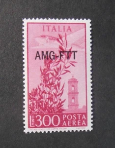 ITALIA,ITALY 1947 TRIESTE A Democratica Posta Aerea SVR Una riga 300 Lire MH* - Imagen 1 de 1