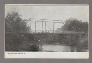 Renwick IOWA c1905 MCCURRY WAGON BRIDGE River nr Humboldt Goldfield IA B3 - Imagen 1 de 2