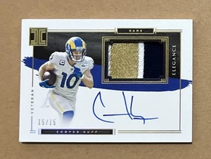 Cooper Kupp Panini Impeccable Elegance on Card Auto 3 Color Player Worn Patch/15 - Picture 1 of 6