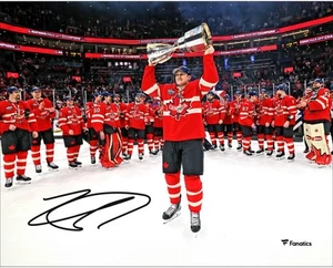 Nathan Mackinnon Avalanche Signed 8x10 Canada 4 Nations Face-Off Champions Photo - Picture 1 of 1