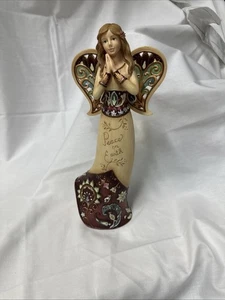 Perfekt Paisley Harz Engel geprägt - Frieden auf Erden - 9" Figur Weihnachten EUC - Bild 1 von 6