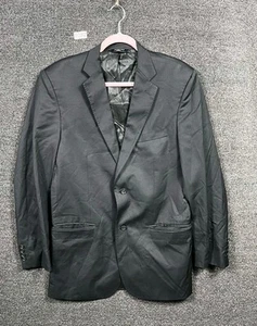 Joseph & Feiss 100% Wool Sport Coat Blazer Jacket 2 Buttons Mens 41L Black *READ - Picture 1 of 11