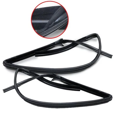 2X Front Glass Run Channel Rubber Seal For Nissan D21 Hardbody Pickup 1987 - 97 - Image 1 of 4