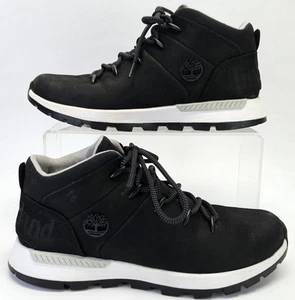Timberland Sneakers Donna 7.5 Nero Nubuck Mid Top Lacci Trekker Escursionismo - Foto 1 di 17