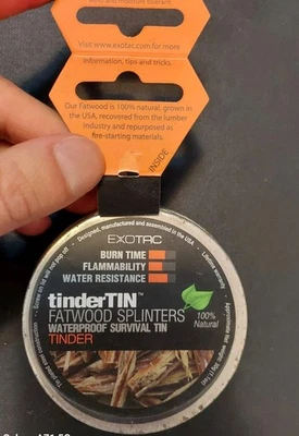 Exotac Tindertin 30 g Nos, supervivencia, camping, aire libre, madera  Foto 1 de 4