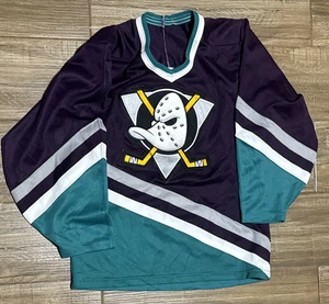 Anaheim Mighty Ducks CCM Maska NHL Hockey Purple Jersey Size S / Small - Picture 1 of 3