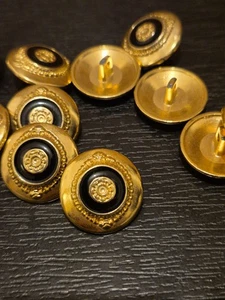 Selection of Vintage Shank Buttons 12 pcs, Rustic Gold Colour - Picture 1 of 3