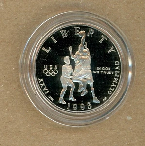 1995 Olympic Basketball Half Dollar US Mint Proof 50C Commemorative - Picture 1 of 2