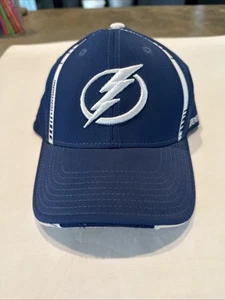 Tampa Bay Lighting Reebok Flex Fit L/XL, Blue/White, Authentic NHL Hat - Picture 1 of 7