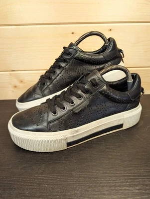 Zapatillas gruesas de plataforma de cuero negras Kendall & Kylie Tyler talla UK 9 EU 43 Foto 1 de 4