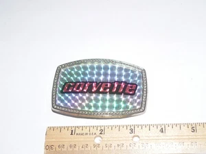 Hebilla de cinturón vintage Corvette años 70 serie holográfica 681 - Imagen 1 de 2