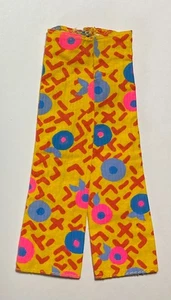 Vintage Barbie Francie Sunny Slacks #1761 1970 Yellow Mod Pants Mattel Clothes - Picture 1 of 4