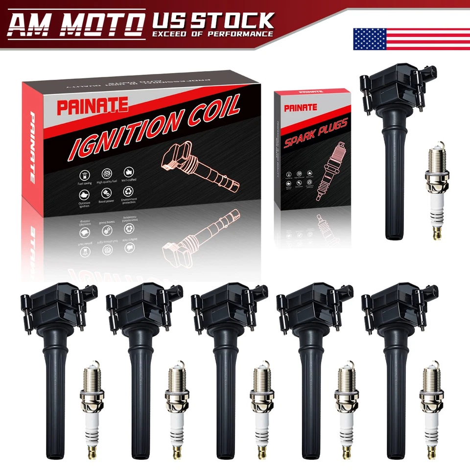 6X OEM Ignition Coil + Spark Plug for 1998-2005 Chrysler 300 300M 3.2L 3.5L V6 — 第 1/4 张图片