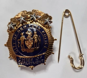 NEW YORK CITY Badge POLICE CHIEF of Department Polizei Abzeichen USA eagle-top - Bild 1 von 20