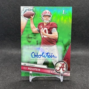 2023 Bowman Chrome U ELI HOLSTEIN 1st Auto Green Refractor Rookie /99 RC - Picture 1 of 4