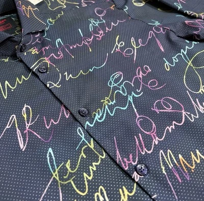 Jared Lang Shirt Mens Large Multicolor Abstract Floral AOP Long Sleeve Button Up - Image 1 of 4