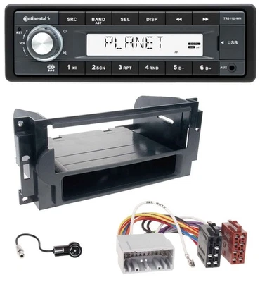 Continental USB MP3 AUX 1DIN Autoradio für Chrysler PT Cruiser 300C Dodge Jeep C - Bild 1 von 4