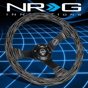 NRG RST-036MB-SA-H 350mm 3"Deep Dish 13.8" Fiber Grip Steering Wheel Replacement - Picture 1 of 5