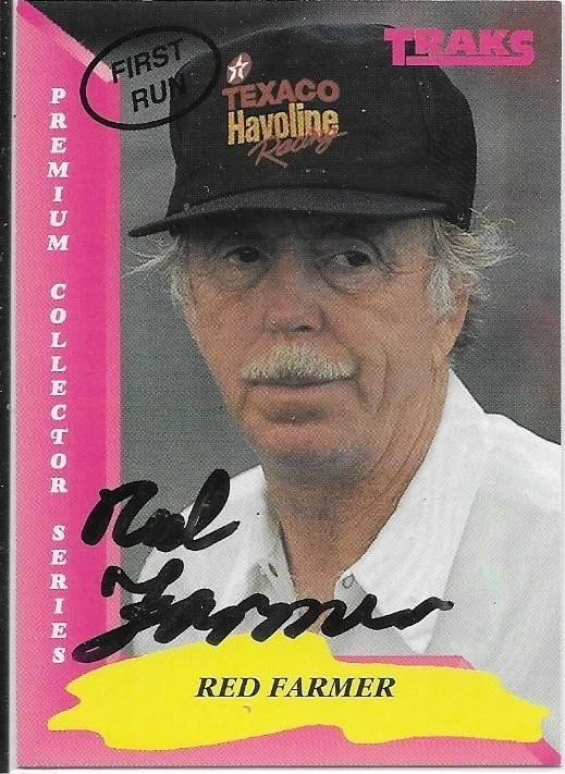 КАРТОЧКА С АВТОГРАФОМ КРАСНОГО ФЕРМЕРА NASCAR HOF - Изображение 1 из 1