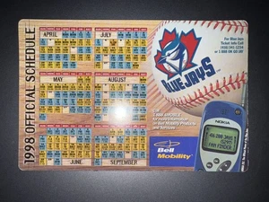 1998 TORONTO BLUE JAYS MLB BASEBALL MAGNET SPIELPLAN - BELL MOBILITY - Bild 1 von 1