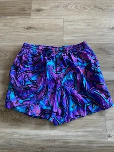 Pantalones Cortos de Natación Speedo Vintage Púrpura Azul Rosa Malla Forrados Para Hombre M 5" Entrepierna - Imagen 1 de 15