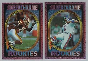 1993 Wild card Superchrome Rookies Tom Carter Redskins / Jason Elam Broncos RC - Picture 1 of 1