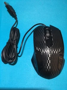 iMicro Computer USB Wired Black 3-Button Optical Scroll Ergo Mouse , Bulk New - Picture 1 of 3