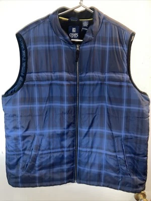 Chaps Men's Vest Coat Jacket Blue & Black Size XL - Image 1 of 4