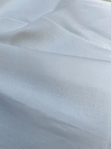 Suave lino tela material cortinas vestido decoración material 140cm ancho - Blanco liso - Imagen 1 de 5