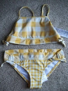 Billabong Girl's "so golden banded" Tank Bikini Set Sunflower Size 8 NEW - Picture 1 of 7