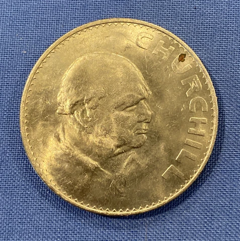 GREAT BRITAIN (1) COIN  CROWN 1965 CHURCHILL UNCIRCULATED COPPER NICKEL Cover