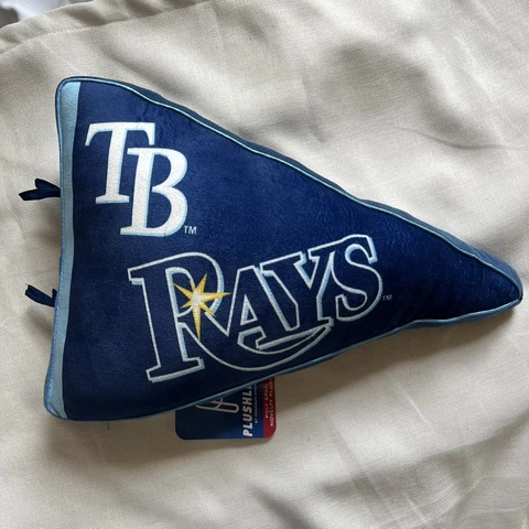 NEW 18" Tampa Bay Rays Pennant Plush Pillow - Sports Fan Souvenir Gift Baseball Cover