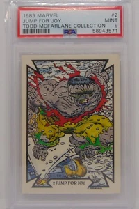 1989 Marvel Todd McFarlane Card Jump For Joy Grey Hulk #2 PSA 9 Mint - Picture 1 of 2