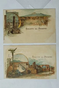 NAPLES PROVINCE-POMPEII-LOT 2 POSTCARDS-C27-184 - Picture 1 of 1