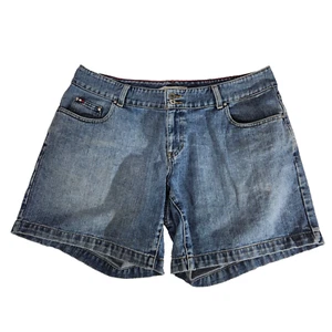 Pantalones Cortos Tommy Hilfiger Para Mujer Talla 16 Denim Algodón Azul Jean Logo Tiro Medio - Imagen 1 de 9