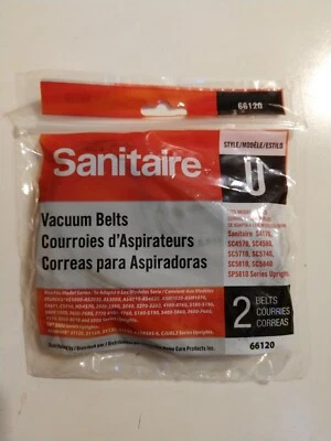 Sanitaire Upright Vacuum Replacement Belt, Flat Belt, 2/Pack 66120 - Image 1 of 2