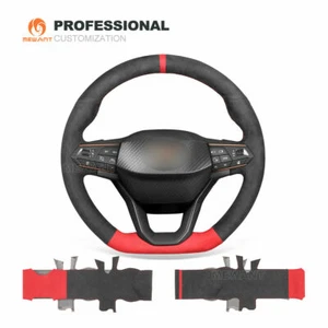 MEWANT DIY Alcantara Car Steering Wheel Cover Wrap for Seat Cupra Leon 2020-2021 - Imagen 1 de 10