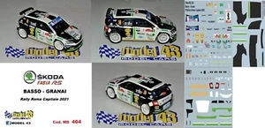 DECAL 1/43 - SKODA FABIA R5 ev. - BASSO - RALLY ROMA CAPITALE 2021 - Bild 1 von 1