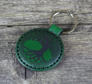 Tree Of Life - leather keychain, Celtic key fob, Norse mythology. - Picture 1 of 7