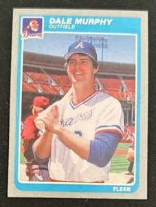 1985 Fleer Dale Murphy Baseball Card #335 Braves HOF OF VG O/C - Picture 1 of 2